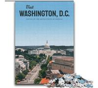 Rompecabezas para Adultos de 1000 Piezas con la Visita a Washington D C, Ideal para el Aprendizaje y como Regalo para Toda la Familia 75x100cm