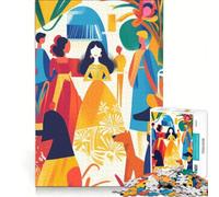 Rompecabezas para Adultos de 1000 Piezas con la vívida visión fauvista de Las Meninas Juguete Educativo con patrón para armar Incluye póster a Juego y Hoja de Preguntas y respuestas 38x52cm