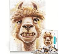 Rompecabezas para Adultos de 1000 Piezas con Llama Sonriente Juguetes para armar Ideal para la interacción Entre Padres e Hijos cumpleaños y Navidad 38x52cm