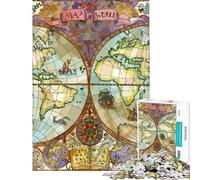 Rompecabezas para Adultos de 1000 Piezas con mapas y temática fantástica Juguetes para armar Una Obra de Arte cumpleaños y Navidad (tamaño 50x75cm)