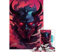 Rompecabezas para Adultos de 1000 Piezas con máscara de Demonio Oni para Juegos educativos desafíos y Juegos relajantes Una Obra de Arte Regalos para Hombres y Mujeres (tamaño 38x26cm)
