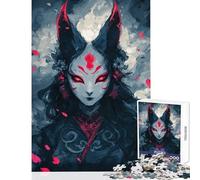 Rompecabezas para Adultos de 1000 Piezas con máscara de espíritu de Zorro Juguetes Digitales para Hacer tú Mismo Regalo de cumpleaños Juegos de relajación con Piezas Totalmente de Formas aleatorias