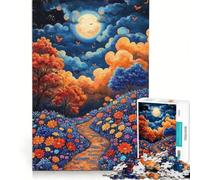 Rompecabezas para Adultos de 1000 Piezas con Motivos Lunares y paisajes Ideal para Juegos Familiares o decoración de Pared Piezas de Formas aleatorias Que encajan Perfectamente 38x26cm