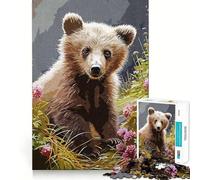 Rompecabezas para Adultos de 1000 Piezas con Ositos bebés,diseño Vintage,Corte preciso,Divertido,lógica,Habilidad,Juego,relajación,Tiempo de diversión,Regalo de cumpleaños para la Mente (38x26cm)