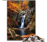 Rompecabezas para Adultos de 1000 Piezas con Paisaje de Cascada otoñal Apto para Mayores de 14 años Toda la Familia tamaño 26x38cm