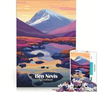 Rompecabezas para Adultos de 1000 Piezas con Paisaje de la montaña Ben Nevis, Juego Imposible, Actividades Divertidas para Hacer en casa, cumpleaños 50x75cm