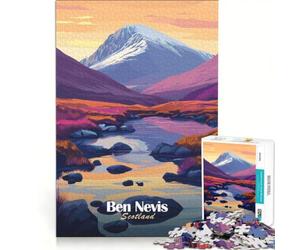 Rompecabezas para Adultos de 1000 Piezas con Paisaje de la montaña Ben Nevis, Juego Imposible, Actividades Divertidas para Hacer en casa, cumpleaños 50x75cm