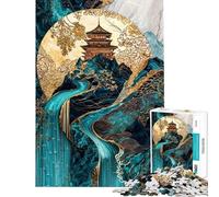 Rompecabezas para Adultos de 1000 Piezas con Paisaje de Pagoda Japonesa Kintsugi Rompecabezas de Juguete para Adultos decoración de Pared Regalos para Mujeres Regalos para Amigos y Familiares