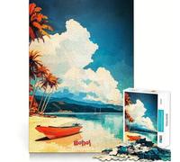 Rompecabezas para Adultos de 1000 Piezas con Paisaje de Playa de Bohol,Filipinas Póster con diseño de Corte Fino Un desafío Inteligente y Divertido,Ideal para Momentos de Tranquilidad Regalo o
