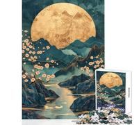 Rompecabezas para Adultos de 1000 Piezas con Paisaje de Sakura Juguetes antiestrés Kintsugi Regalos geniales Juegos relajantes Entrena tu Cerebro y Tus Manos tamaño 38x52cm