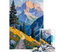 Rompecabezas para Adultos de 1000 Piezas con Paisaje de Sendero de montaña B Un desafío para completar Juguete Divertido para Toda la Familia Decoración de Pared para Mayores de 14 años Juego