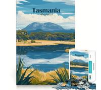 Rompecabezas para Adultos de 1000 Piezas con Paisaje de Tasmania, diseño Impecable, Bordes, Divertido Juego para concentrarse y Jugar en Silencio, Ideal para la decoración navideña (50x75cm)