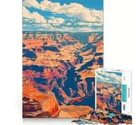 Rompecabezas para Adultos de 1000 Piezas con Paisaje del Gran Cañón,Corte Impecable,Divertido Juego de concentración,Regalo de cumpleaños (38x26cm)