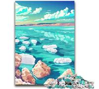 Rompecabezas para Adultos de 1000 Piezas con Paisaje del Mar Muerto Ayuda a ejercitar el Cerebro Juguetes adictivos para Cultivar la Paciencia Una Obra de Arte (tamaño 38x52cm)