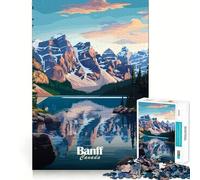 Rompecabezas para Adultos de 1000 Piezas con Paisaje del Parque Nacional Banff Juego de lógica de Ajuste preciso Juego fácil Decoración navideña para Pared (50x75cm)