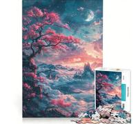 Rompecabezas para Adultos de 1000 Piezas con Paisaje japonés, Ideal para Relajarse, interactuar Entre Padres e Hijos, Pertenece a la colección de Artistas y es una Obra de Bellas Artes 50x75cm