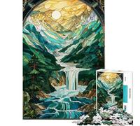 Rompecabezas para Adultos de 1000 Piezas con Paisaje mítico Surrealista Juego práctico para Mejorar la Memoria cumpleaños y Navidad (tamaño 38x52cm)