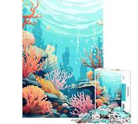 Rompecabezas para Adultos de 1000 Piezas con Paisaje Submarino Diversión en casa decoración del hogar Juego Imposible Apto para Mayores de 14 años (38x26cm)