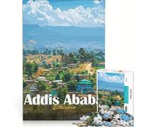 Rompecabezas para Adultos de 1000 Piezas con Paisaje Urbano de Addis Abeba, Juego Interactivo, decoración para el hogar, cumpleaños y Navidad 50x75cm