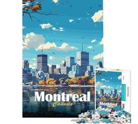 Rompecabezas para Adultos de 1000 Piezas con Paisaje Urbano de Montreal Juego Educativo desafío Juguete Juegos relajantes Actividades Familiares Regalo de cumpleaños (tamaño 38x52cm)