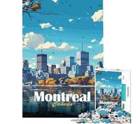 Rompecabezas para Adultos de 1000 Piezas con Paisaje Urbano de Montreal Juegos relajantes Juguetes educativos Regalo para cumpleaños Divertidos y con Humor (tamaño 38x26cm)
