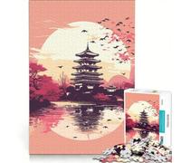 Rompecabezas para Adultos de 1000 Piezas con paisajes japoneses, Ideal para Decorar la Pared o como decoración, Incluye póster y Hoja de curiosidades a Juego 50x75cm