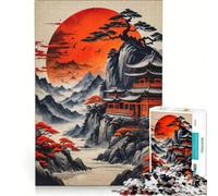 Rompecabezas para Adultos de 1000 Piezas con paisajes japoneses, Ideal para Relajarse, interactuar Entre Padres e Hijos, Pertenece a la colección de Artistas y es una Obra de Bellas Artes 38x52cm