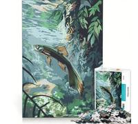 Rompecabezas para Adultos de 1000 Piezas con Peces en un Entorno Verde exuberante, Ideal para Decorar la Pared Un Reto para completar Perfecto como Regalo para Toda la Familia 50x75cm
