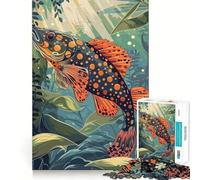 Rompecabezas para Adultos de 1000 Piezas con Peces moteados en un exuberante Paisaje Submarino Un Juego de ingenio para el hogar Un Regalo Memorable 38x26cm