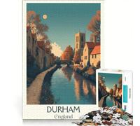 Rompecabezas para Adultos de 1000 Piezas con póster de la Catedral de Durham, Juego Educativo, decoración del hogar, para Fortalecer el Amor Entre Parejas 50x75cm