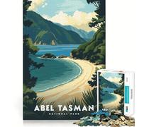Rompecabezas para Adultos de 1000 Piezas con póster del Parque Nacional ABEL Tasman Juego de Ajuste preciso Juguete Inteligente para el Cerebro Tiempo Libre Regalo de cumpleaños para la Mente