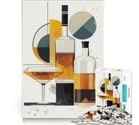 Rompecabezas para Adultos de 1000 Piezas con póster Original de Whisky y cócteles Juegos relajantes para Pasar el Tiempo en casa un Gran Regalo para los Amantes de los Videojuegos 38x26cm