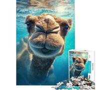 Rompecabezas para Adultos de 1000 Piezas con Retrato de Camello Submarino Rompecabezas de 1000 Piezas para decoración del hogar Juguetes de Corte de precisión cumpleaños (50x75cm)