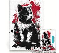 Rompecabezas para Adultos de 1000 Piezas con Retrato de Gato Munchkin Juego Imposible Mejora la Memoria con Piezas de Formas aleatorias Que encajan Perfectamente 38x52cm