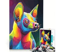 Rompecabezas para Adultos de 1000 Piezas con Retrato de hiena a Color, Juego Imposible, Mejora la Memoria, con Piezas de Formas aleatorias Que encajan Perfectamente 38x52cm