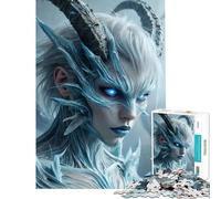 Rompecabezas para Adultos de 1000 Piezas con Retrato de la Reina de Hielo un desafío Educativo y difícil Juguete Decorativo para Pared Ideal para Mayores de 14 años (38x26cm)
