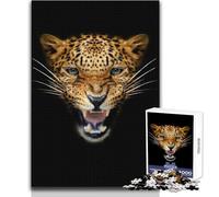 Rompecabezas para Adultos de 1000 Piezas con Retrato de Leopardo Enojado Diversión Familiar y Noche de Juegos Regalo Divertido y Divertido Tamaño 38x26cm