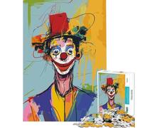 Rompecabezas para adultos de 1000 piezas con retrato de payaso de sonrisa forzada Juegos familiares que desafían la inteligencia cerebral Juguetes adictivos Excelentes regalos Una obra de arte 38x52cm