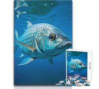 Rompecabezas para Adultos de 1000 Piezas con Retrato de pez Submarino, Juego Imposible, Corte de precisión, Regalo de Amigo Secreto, tamaño 38x26cm