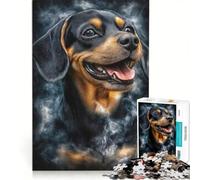 Rompecabezas para Adultos de 1000 Piezas con Retrato de un Beagle Feliz, Juegos educativos, desafiantes de completar, cumpleaños 50x75cm