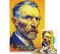 Rompecabezas para Adultos de 1000 Piezas con Retrato de Vincent Van Gogh y Cita Juego de ingenio para divertirse en Familia para Fortalecer el Amor Entre Parejas 50x75cm