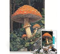 Rompecabezas para Adultos de 1000 Piezas con Setas Gigantes del Bosque, Juguetes antiestrés, Ideal para la interacción Entre Padres e Hijos, cumpleaños 38x26cm
