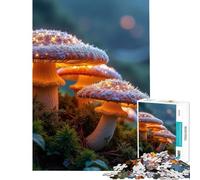 Rompecabezas para Adultos de 1000 Piezas con Setas Luminosas en un Bosque Encantado Juego Educativo adictivo para Cultivar la Paciencia Regalos para Mujeres y Hombres Decoración de Pared (50x75cm)