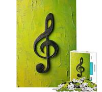 Rompecabezas para Adultos de 1000 Piezas con símbolo de Clave de Sol Abstracto Juego Familiar Ideal para Regalar a Mujeres cumpleaños y Navidad (tamaño 50x75cm)