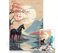 Rompecabezas para Adultos de 1000 Piezas con temática de Animales y Estilo japonés EC, Ideal para decoración de Pared Un Reto para completar Perfecto como Regalo para Toda la Familia 50x75cm