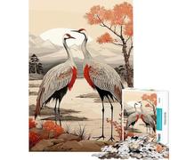 Rompecabezas para Adultos de 1000 Piezas con temática de filosofía de Vida y grullas Juego de ingenio desafiante Juguete Divertido para Pasar el rato Durante Las Vacaciones (tamaño 38x52cm)