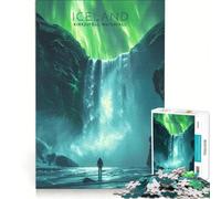 Rompecabezas para Adultos de 1000 Piezas con temática de Islandia, Ideal para decoración de Pared Un Reto completarlo Perfecto como Regalo para Toda la Familia 38x52cm