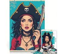 Rompecabezas para Adultos de 1000 Piezas con temática de Mujeres Piratas fantásticas, Ideal para Relajarse y Reducir el estrés Colección de Artistas Bellas Artes 38x26cm