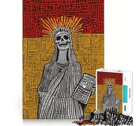 Rompecabezas para Adultos de 1000 Piezas con temática del Día de Muertos y la Calavera de la Libertad, Estilo Pop Art Ideal para Relajarse y armar Artículo de Santa Claus (50x75cm)