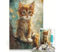 Rompecabezas para Adultos de 1000 Piezas con un Adorable diseño felino Juegos educativos, Actividades Divertidas para Hacer en casa Cada Pieza es única 38x52cm